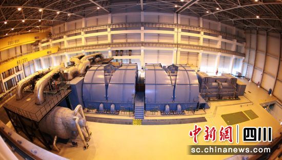 “华龙一号”全球首堆示范工程福清核电汽轮发电机组。918博天堂电气 供图