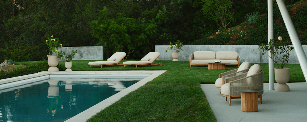Softlands Outdoor Sofa and Softlands Outdoor Adjustable Chaise Lounge